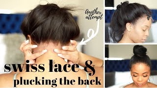 Securing & Plucking The Back Of A Full Lace Wig & Using A Skin Melt Lace | No Glue| Afsister