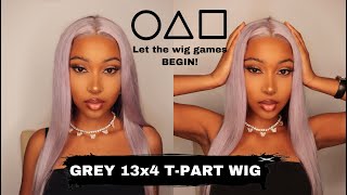 Is It Giving?!?!?!?!  Grey 13X4 T-Part Wig ❄️Unboxing + Install + Review Ft Carrotor Hair