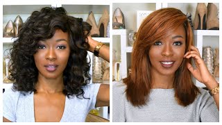 Full Bob Wig With Deep Side Bangs & Color Change : Bobbi Boss Be Real Review
