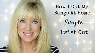 How I Cut My Bangs At Home! Simple Twist Cut!