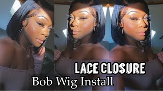 Sophisticated Short Bob Closure Wig | Start To Finish Install + Styling | Ft. Luvme Hair