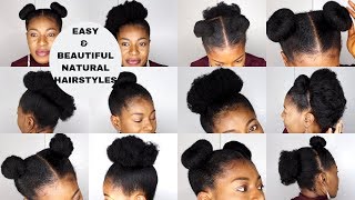 10 Very Easy Natural Hairstyles // Short To Medium Length // 4C - Neknatural