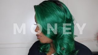 Money! Cardi B Money Green Bob Wig Review & Tutorial| 1 Wig 2 Looks | Ys Wigs