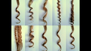 9 Types Of Flat Iron Curls / How To Tutorial