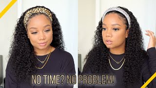 The Holidays Are Here! | No Glue, No Lace Affordable Headband Wig | Sunber