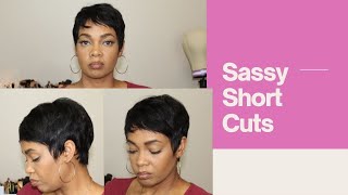 Human Hair Short Pixie Cut With Bangs 150% Density |Cute!!! ❤❤❤|Very Customizableft. Usexy Hair
