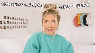 10 Easy & Quick Heatless Hairstyles