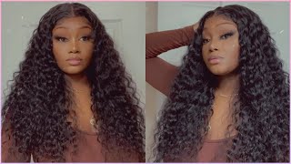 Gorgeous Water Wave Transparent T Part Lace Wig Install | Mslynn Hair