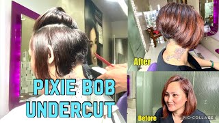 Pixie Bob With Undercut | Short Haircut 2021 | Hairtransformation | Girl Hairstyle | Pixie Haircut