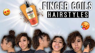 8 Cute Finger Coil Hairstyles For Short/Medium Hair! | Kdiani