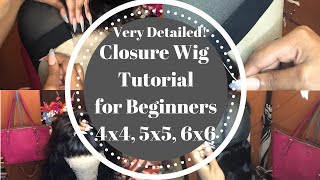 (Very Detailed) 5X5 Closure Wig Tutorial | Closure Wig Tutorial For Beginners | Wiggins Hair