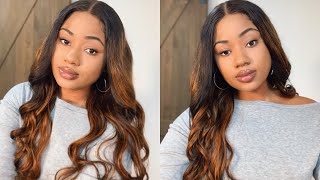 Quick & Easy Body Wave Wig Install Highlight T Part Wig Start To Finish W/ Wand Curls | Kriyya Hair