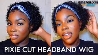Must Have !! Amazon Pixie Cut Headband Wig Ft Wadiss Hair| Bomb Nia 2021 Hd