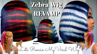 Lets Revamp My Viral  Zebra / Tiger Wig  | Split Dye Wig | Shambrey Hair | Laurasia Andrea Wig