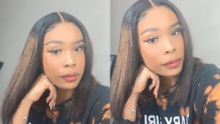 T-Part Frontal Wig Install Hair Review | 14 Inch Brazilian Wig Unit  | Nadula Hair Company❤️