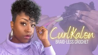 How To Do A Braid-Less Crochet Tapered Cut With Relax Sides| Curlkalon Curls