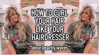 How To Curl Your Hair | Beachy Waves For Long Hair | Hairstyle