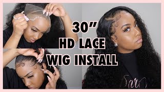 Watch Me Install This 30” Deep Wave Hd Lace Frontal Wig || Ft. Ula Hair