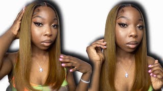 Brown 6X6 Hd Lace Closure Wig Install Tutorial *Glueless* | Your Edges Are Saved!
