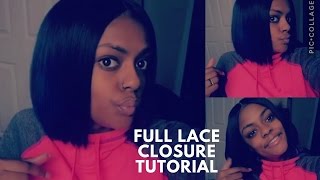 Full Lace Closure Wig Tutorial | Glue Method | Kasiamae Beauty