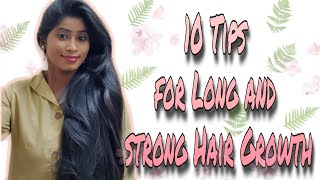10 Tips For Healthy And Long Hair Growth | Tamil Haircare Tips | Long Hair Princess