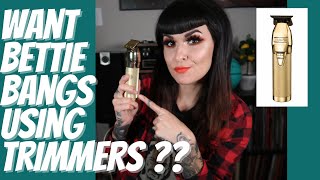 Cutting Bettie Bangs Using Trimmers | Easy Betty Bangs | Learn How From A Pro Hairstylist