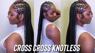 Criss Cross Knotless Braids . Jae Braided