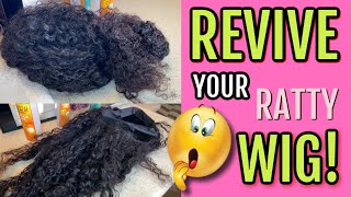 How To Revive Your Matted Wig??? | Kinky Curly Headband Wig!