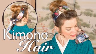 Kimono Hair Updo For Long And Medium Hair // Glamorous In 3 Minutes
