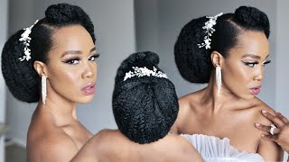 How To Create: Natural Bridal Hairstyle On 4C Hair /2020 - 2021 / Protective Style /Tupo1