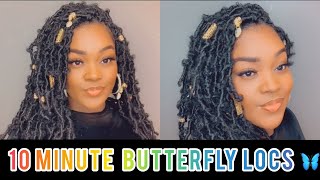 D.I.Y. 10 Minute Butterfly Locs  
U Part Wig! *Step By Step Hair Tutorial* Crochet