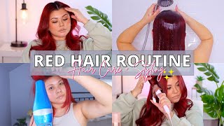 My Red Hair Routine ♡ Hair Care, Styling Tools + Tips & Tricks