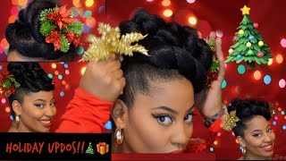  Hairstyle Updos For Natural And Relaxed Hair (Christmas Edition)