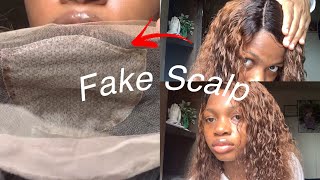 Fake Scalp?? | Installing Fake Scalp Curly Wig | Amazon Wig Quin Lux Wigs