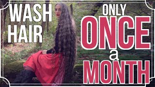 I Wash My Hair Only Once A Month ✧ Knee Long Hair Care Routine