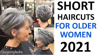 Short Haircuts 2021! For Older Women 50 Plus
