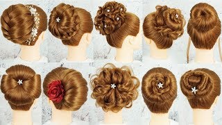 Top 10 New Bun Hairstyle With Using Clutcher - Bridal Hairstyles | Cute Hairstyles For Wedding Party