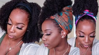 The G.O.A.T?  Natural 3C/4A Coily Headband Wig | No Work Needed!  | Hergivenhair