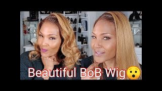 Colored Wig Human Hair For Winter! 2 Tone Blonde Wig Dark Roots| Fake Scalp|Hairvivi