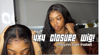 Mslynn Body Wave 4X4 Closure Wig Install (Giving Frontal!)