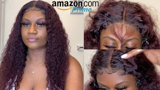 Burgundy Deep Wave Hair Install - Amazon Prime Ft Domiso Hair | M Alanah