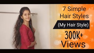 7 Simple Hair Styles (My Hair Style Video) | Manjusha Martin | Walk With Vakkeel Kunju