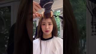 Beautiful Korean Curtain Bangs  ✨ #Haircut #Curtainbangs #Shorts