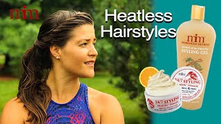 Easy Hairstyles For Long Hair With Morrocco Method Styling Products | Heatless Hairstyles