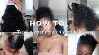 How To Apply & Style Tape In Extensions By Yourself!!
