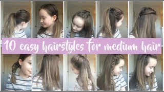 10 Easy Hairstyles For Medium Hair! Quick, Simple And Heatless Hairstyles For School!