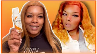 Watercolor Method 4️⃣ Blonde Wig Transitioning Into Beautiful Ginger Wig In 10 Minutes