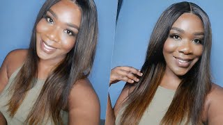 Straight T Part Wig With Highlights Ft. Unice | Easy T Part Install |Life In Vincy