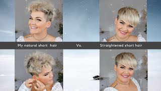 How I Straighten And Style My Pixie Cut | Before And After