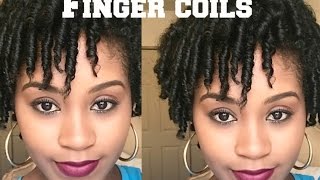 How To: Easy Finger Coils||Short/Medium Length Natural Hair